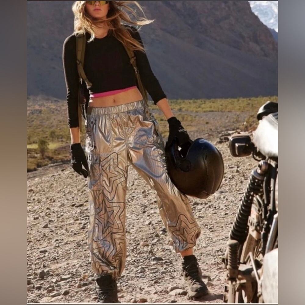 Free People Color Burst Shine Pants. Size Small